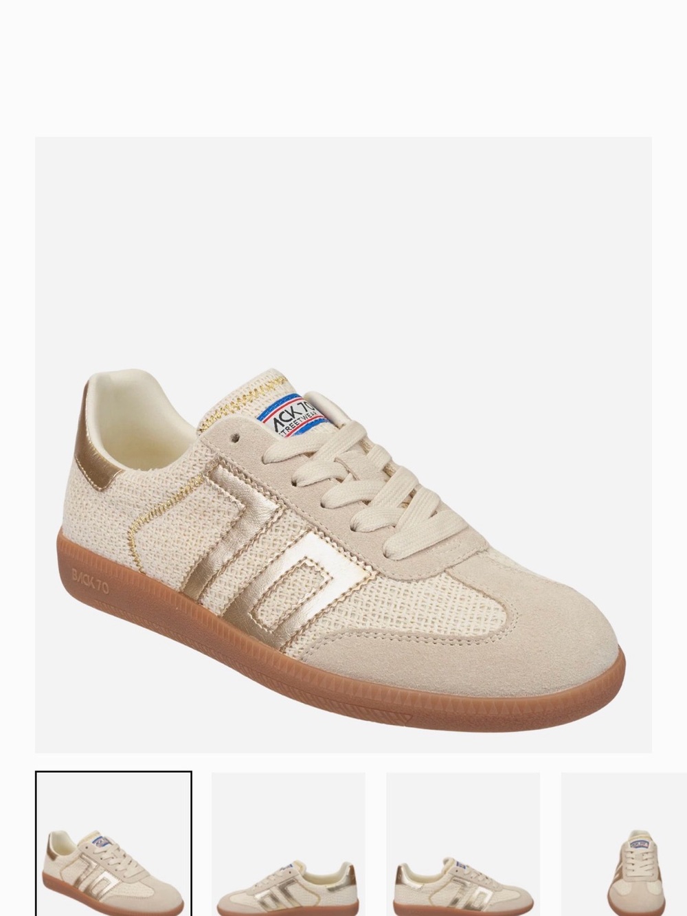 IUTA 2512 Back 70 Retro Trainer sneaker in Gold
